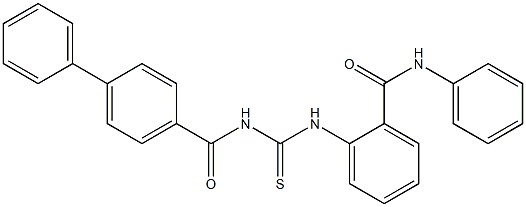 2-({[([1,1'-biphenyl]-4-ylcarbonyl)amino]carbothioyl}amino)-N-phenylbenzamide 结构式