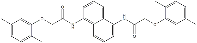 2-(2,5-dimethylphenoxy)-N-(5-{[2-(2,5-dimethylphenoxy)acetyl]amino}-1-naphthyl)acetamide 结构式