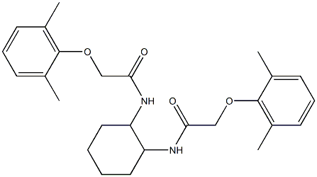2-(2,6-dimethylphenoxy)-N-(2-{[2-(2,6-dimethylphenoxy)acetyl]amino}cyclohexyl)acetamide 结构式