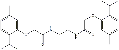 2-(2-isopropyl-5-methylphenoxy)-N-(2-{[2-(2-isopropyl-5-methylphenoxy)acetyl]amino}ethyl)acetamide 结构式