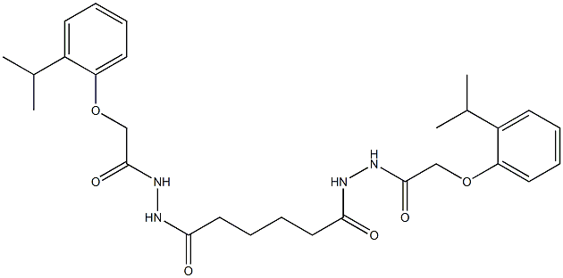 2-(2-isopropylphenoxy)-N'-(6-{2-[2-(2-isopropylphenoxy)acetyl]hydrazino}-6-oxohexanoyl)acetohydrazide 结构式