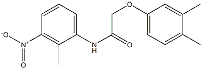 2-(3,4-dimethylphenoxy)-N-(2-methyl-3-nitrophenyl)acetamide 结构式