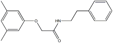 2-(3,5-dimethylphenoxy)-N-phenethylacetamide 结构式