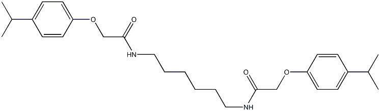 2-(4-isopropylphenoxy)-N-(6-{[2-(4-isopropylphenoxy)acetyl]amino}hexyl)acetamide 结构式