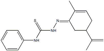 2-(5-isopropenyl-2-methyl-2-cyclohexen-1-ylidene)-N-phenyl-1-hydrazinecarbothioamide 结构式