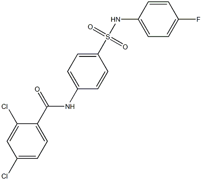 2,4-dichloro-N-{4-[(4-fluoroanilino)sulfonyl]phenyl}benzamide 结构式