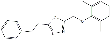 2,6-dimethylphenyl (5-phenethyl-1,3,4-oxadiazol-2-yl)methyl ether 结构式