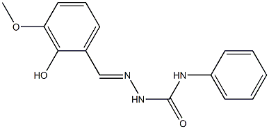 2-[(E)-(2-hydroxy-3-methoxyphenyl)methylidene]-N-phenyl-1-hydrazinecarboxamide 结构式