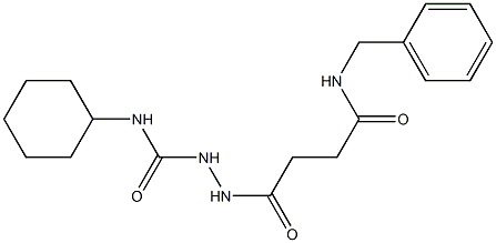 2-[4-(benzylamino)-4-oxobutanoyl]-N-cyclohexyl-1-hydrazinecarboxamide 结构式