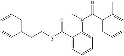 2-[methyl(2-methylbenzoyl)amino]-N-phenethylbenzamide 结构式