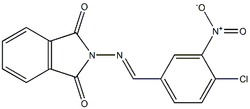 2-{[(E)-(4-chloro-3-nitrophenyl)methylidene]amino}-1H-isoindole-1,3(2H)-dione 结构式