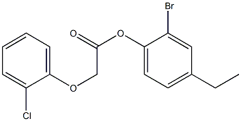 2-bromo-4-ethylphenyl 2-(2-chlorophenoxy)acetate 结构式