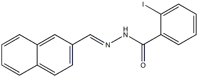 2-iodo-N'-[(E)-2-naphthylmethylidene]benzohydrazide 结构式