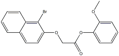 2-methoxyphenyl 2-[(1-bromo-2-naphthyl)oxy]acetate 结构式