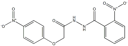 2-nitro-N'-[2-(4-nitrophenoxy)acetyl]benzohydrazide 结构式