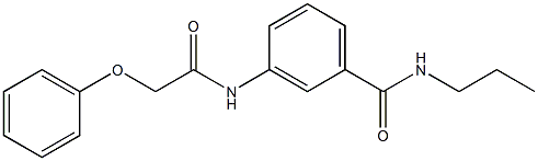 3-[(2-phenoxyacetyl)amino]-N-propylbenzamide 结构式