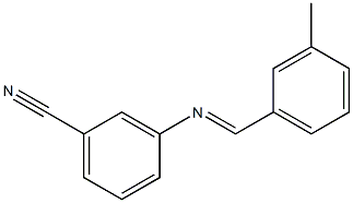 3-{[(E)-(3-methylphenyl)methylidene]amino}benzonitrile 结构式