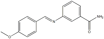 3-{[(E)-(4-methoxyphenyl)methylidene]amino}benzamide 结构式