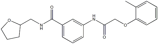 3-{[2-(2-methylphenoxy)acetyl]amino}-N-(tetrahydro-2-furanylmethyl)benzamide 结构式