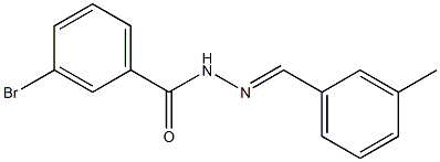 3-bromo-N'-[(E)-(3-methylphenyl)methylidene]benzohydrazide 结构式