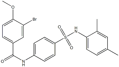 3-bromo-N-{4-[(2,4-dimethylanilino)sulfonyl]phenyl}-4-methoxybenzamide 结构式