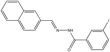 3-iodo-N'-[(E)-2-naphthylmethylidene]benzohydrazide 结构式