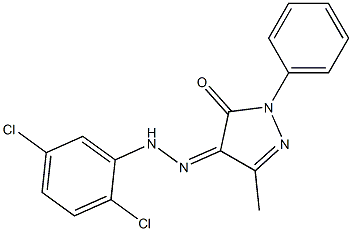 3-methyl-1-phenyl-1H-pyrazole-4,5-dione 4-[N-(2,5-dichlorophenyl)hydrazone] 结构式