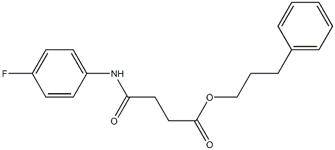 3-phenylpropyl 4-(4-fluoroanilino)-4-oxobutanoate 结构式