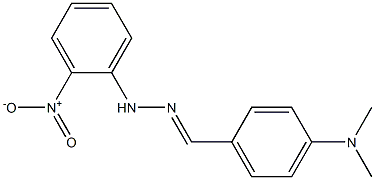 4-(dimethylamino)benzaldehyde N-(2-nitrophenyl)hydrazone 结构式