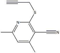 4,6-dimethyl-2-(2-propynylsulfanyl)nicotinonitrile 结构式