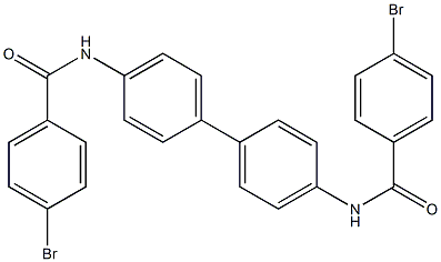 4-bromo-N-{4'-[(4-bromobenzoyl)amino][1,1'-biphenyl]-4-yl}benzamide 结构式
