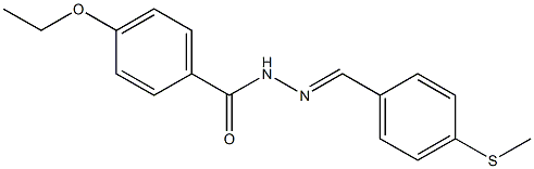 4-ethoxy-N'-{(E)-[4-(methylsulfanyl)phenyl]methylidene}benzohydrazide 结构式