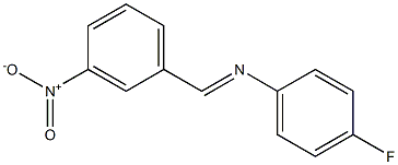 N-(4-fluorophenyl)-N-[(E)-(3-nitrophenyl)methylidene]amine 结构式