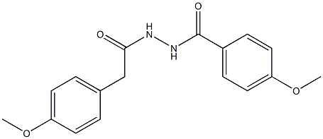 4-methoxy-N'-[2-(4-methoxyphenyl)acetyl]benzohydrazide 结构式