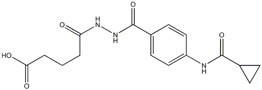 5-(2-{4-[(cyclopropylcarbonyl)amino]benzoyl}hydrazino)-5-oxopentanoic acid 结构式