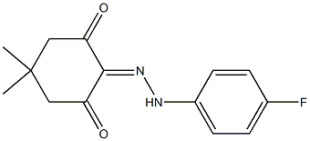 5,5-dimethyl-1,2,3-cyclohexanetrione 2-[N-(4-fluorophenyl)hydrazone] 结构式