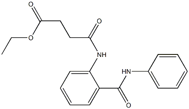 ethyl 4-[2-(anilinocarbonyl)anilino]-4-oxobutanoate 结构式