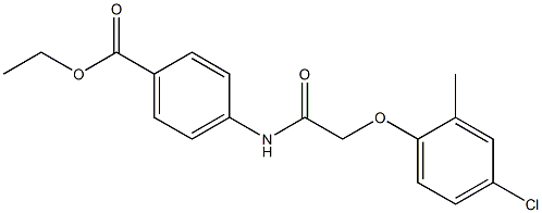 ethyl 4-{[2-(4-chloro-2-methylphenoxy)acetyl]amino}benzoate 结构式