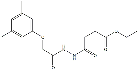 ethyl 4-{2-[2-(3,5-dimethylphenoxy)acetyl]hydrazino}-4-oxobutanoate 结构式