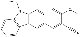 methyl (Z)-2-cyano-3-(9-ethyl-9H-carbazol-3-yl)-2-propenoate 结构式