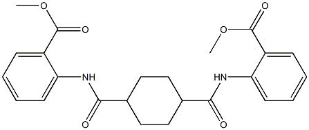 methyl 2-{[(4-{[2-(methoxycarbonyl)anilino]carbonyl}cyclohexyl)carbonyl]amino}benzoate 结构式