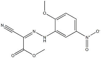 methyl 2-cyano-2-[(Z)-2-(2-methoxy-5-nitrophenyl)hydrazono]acetate 结构式