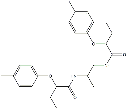 N-(1-methyl-2-{[2-(4-methylphenoxy)butanoyl]amino}ethyl)-2-(4-methylphenoxy)butanamide 结构式