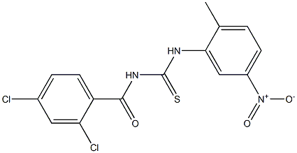 N-(2,4-dichlorobenzoyl)-N'-(2-methyl-5-nitrophenyl)thiourea 结构式