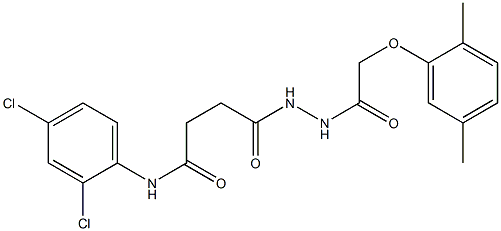 N-(2,4-dichlorophenyl)-4-{2-[2-(2,5-dimethylphenoxy)acetyl]hydrazino}-4-oxobutanamide 结构式