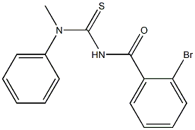 N'-(2-bromobenzoyl)-N-methyl-N-phenylthiourea 结构式