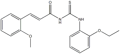 N-(2-ethoxyphenyl)-N'-[(E)-3-(2-methoxyphenyl)-2-propenoyl]thiourea 结构式