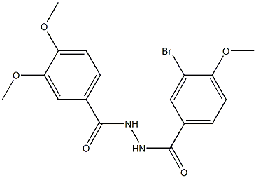 N'-(3-bromo-4-methoxybenzoyl)-3,4-dimethoxybenzohydrazide 结构式