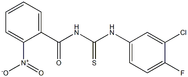 N-(3-chloro-4-fluorophenyl)-N'-(2-nitrobenzoyl)thiourea 结构式