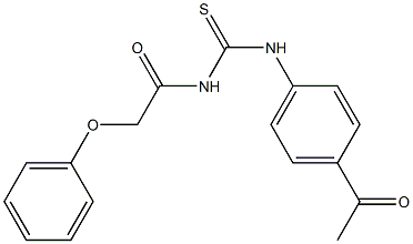 N-(4-acetylphenyl)-N'-(2-phenoxyacetyl)thiourea 结构式